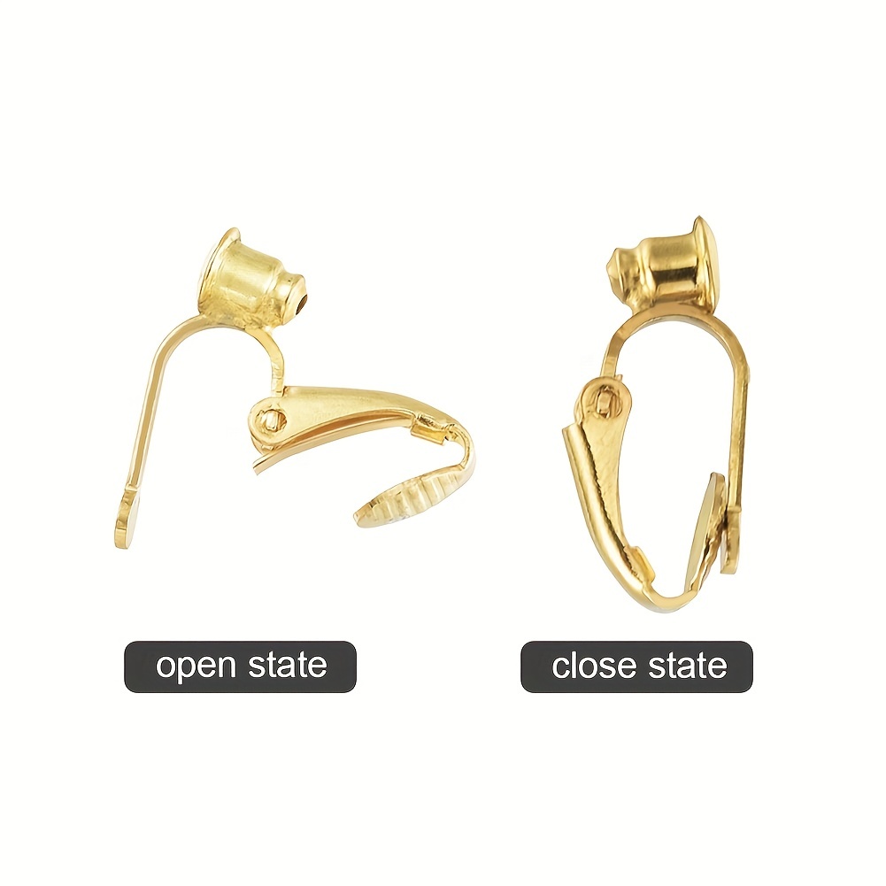Earrings Adapter Earring Converters Pierced to Clip-on DIY Jewelry Making  Findings Stud Ear Clips Converter Adapter Colors