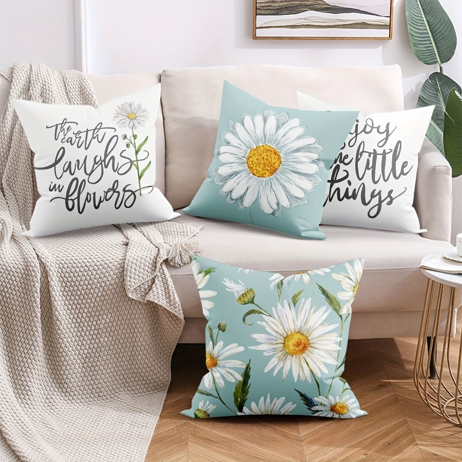 Set Di 4 Copricuscini Con Motivi Geometrici D'arte E Moda, Copertine  Decorative Per Cuscini Adatte Per Divani, Cuscini Per Esterni Per Divani,  Poltrone, Letti E Sedie