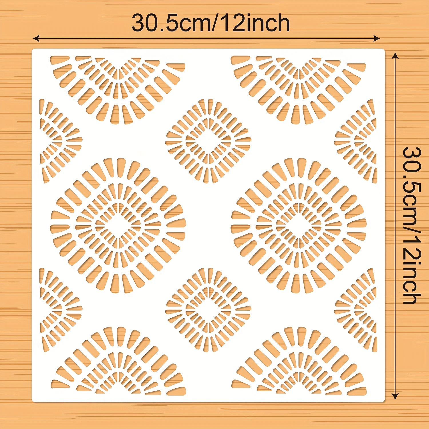 Large Geometric Wall Stencils Reusable Film Templates Modern - Temu