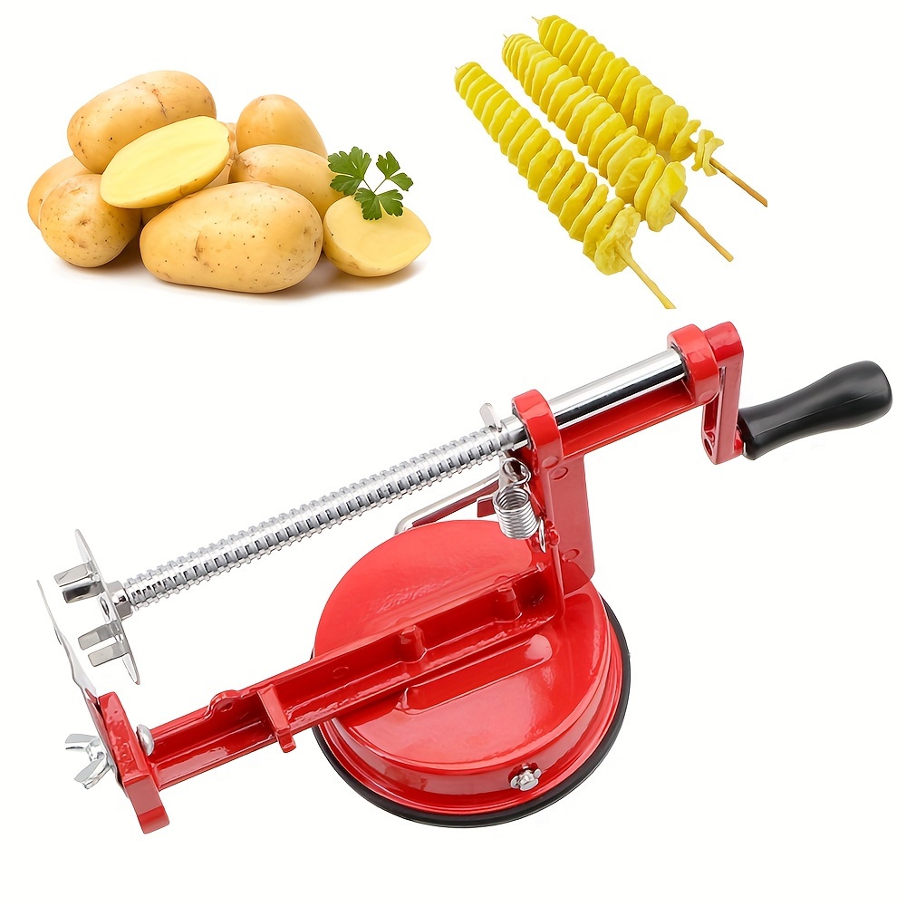 Curly Fry Cutter Red Twisted Potato Slicer For Potato Carrot - Temu