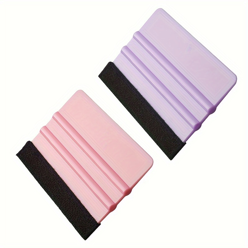 WRAPXPERT Squeegee for Vinyl- Felt Vinyl Squeegee 2 Pcs,Purple and Teal  Squeegee Scraper Tool Kit for Crafts Car Wrap Window Tint Wallpaper Glass  Film