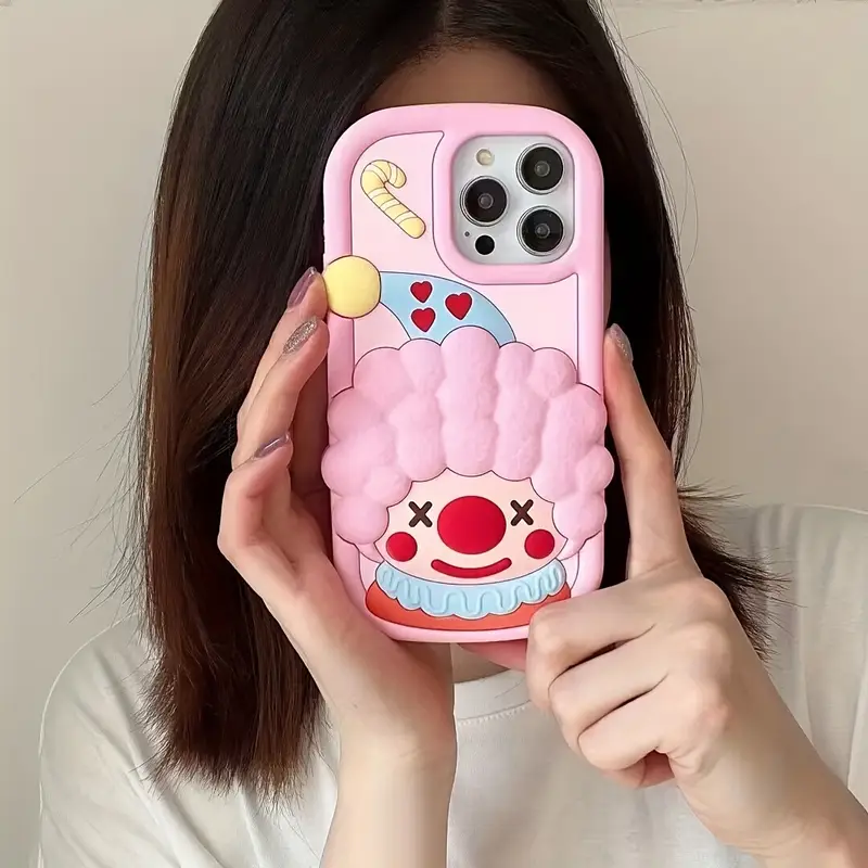 Cute Cartoon Clown Phone Case - * Silicone for iPhone 11/12/13/14 * - Drop-Proof & Stylish! Cute Cartoon Clown Phone Case - * Silicone for iPhone 11/12/13/14 * - Drop-Proof & Stylish!