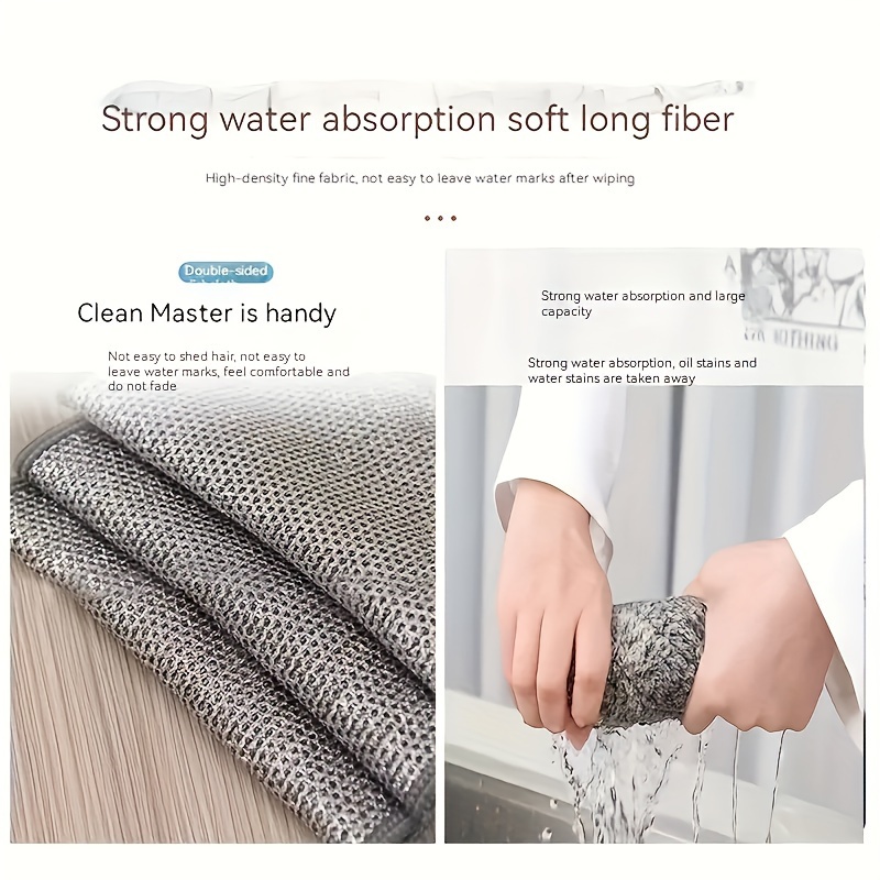 Wire Dishwashing Cloth Daily Cleaning Cloth Grid Non stick - Temu