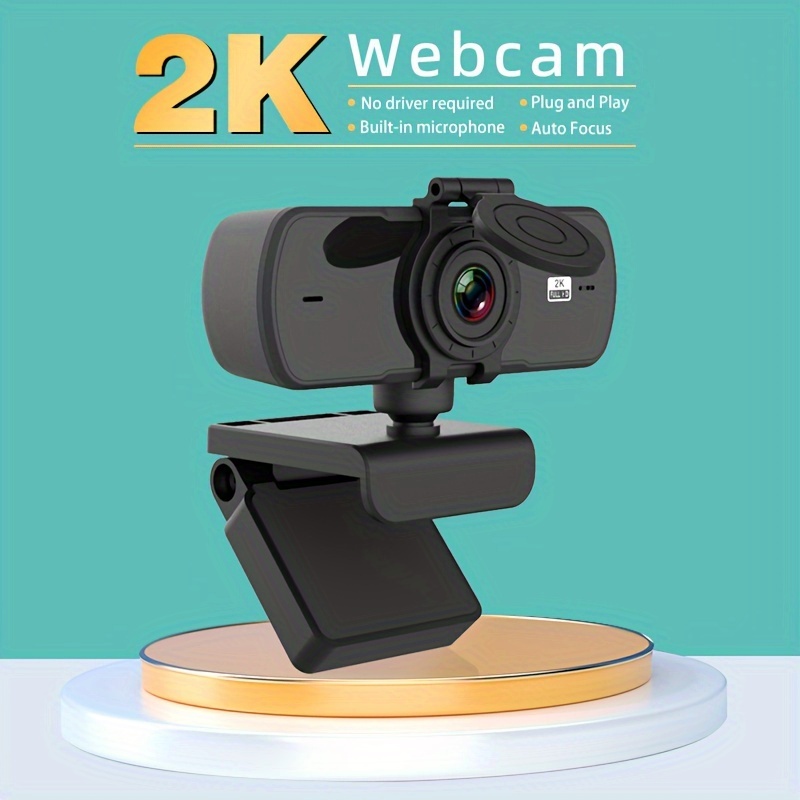 Webcams & VoIP Equipment Conférence 2K 4K Webcam Webcam Autofocus USB  caméra Web caméra Ordinateur de Bureau pour Bureau de Bureau à la Maison  avec MIC 1080P HD Web Cam (Color 