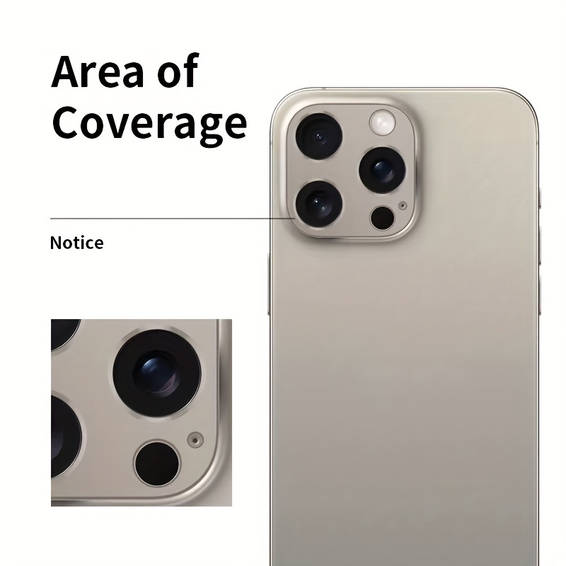 Xfilm Protector de lente de cámara compatible con iPhone 15/15 Plus, anillo  de metal individual dureza 9H, protector a prueba de arañazos, accesorios