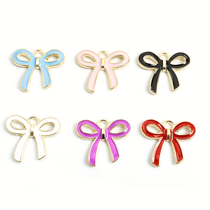 Bow Charms Antique Silver Color Upscale Elegant Fashion For - Temu