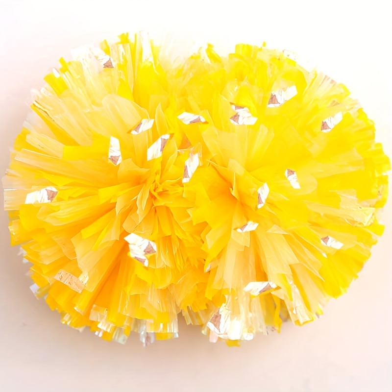 A Pair Colorful Cheering Poms Cheerer Pom Poms Handheld - Temu