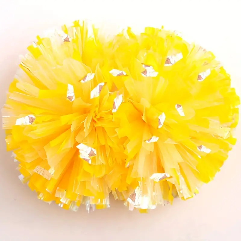 A Pair Colorful Cheering Poms Cheerer Pom Poms Handheld - Temu