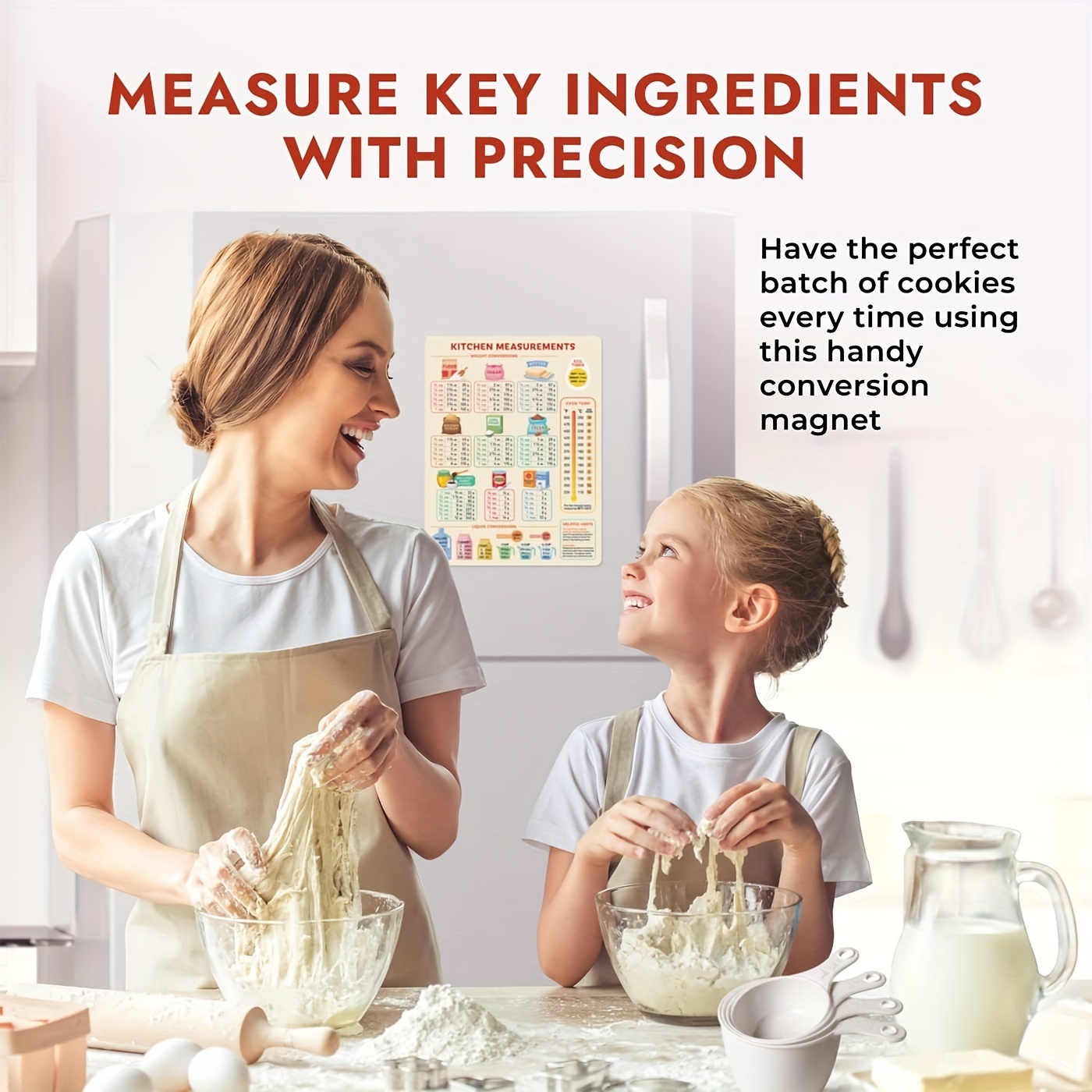 Kitchen Measurement Conversion Chart Magnet Baking 