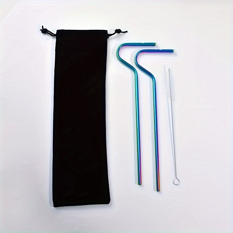 Straw, Stainless Steel Straw, Anti Lip Wrinkle Straw, Straw With Cleaning  Brush, Reusable Straw For Milk Water Cocktail Drinking, Decorative Straw  For Festival Party Wedding Cocktail Bar Beach, Thanksgiving Chrismas  Halloween Party