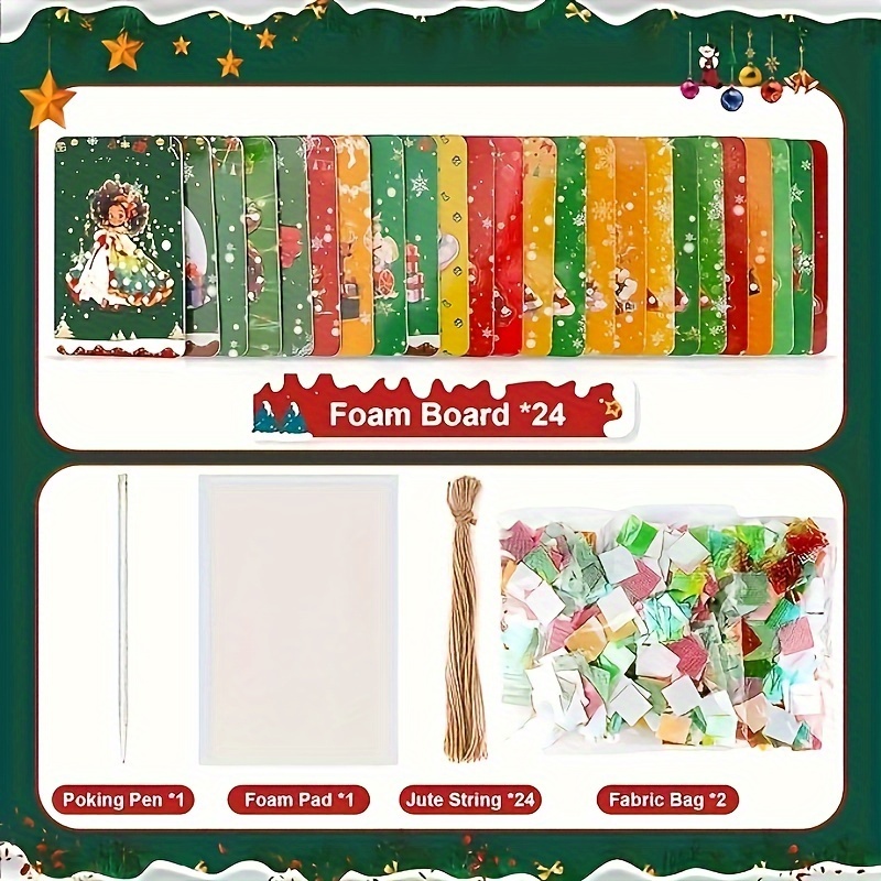  Christmas Gifts Crafts for Kids Ages 4-8 - Puncture Painting  Poke Toys Christmas Decorations Arts and Crafts Kits for Kids Ages 8-12  Best Christmas Birthday Gifts for Girls Boys 5 6