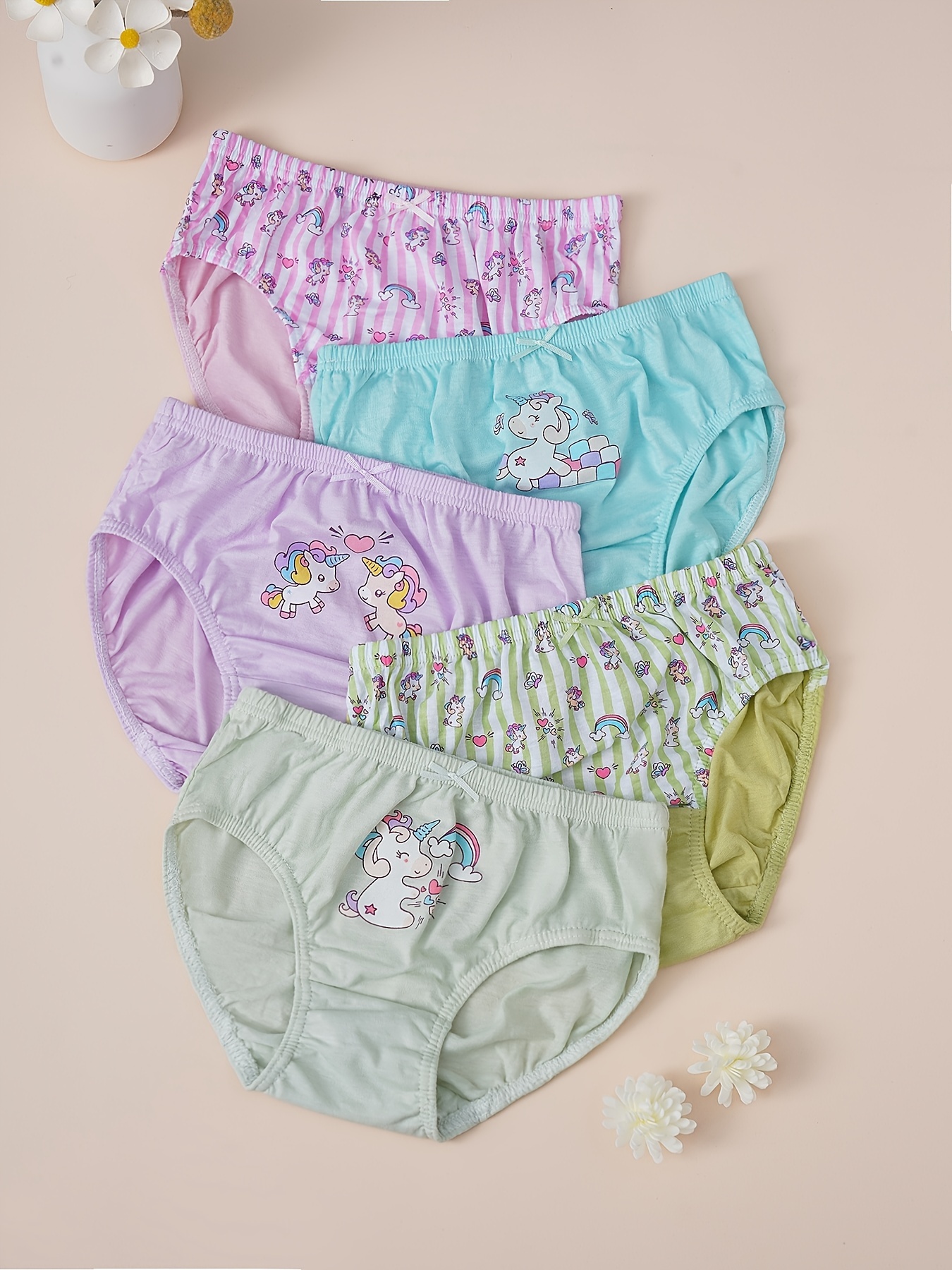  Baby Soft Cotton Panties Little Girls Unicorn