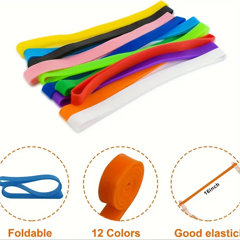 Large Silicone Rubber Bands Multicolor Rubber Bands Large - Temu