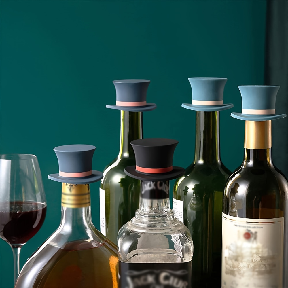 Tapones para botellas de vino, paquete de 24 unidades, protector de vino  con vidrio de silicona, tapón de vino irrompible para decantador, bebidas