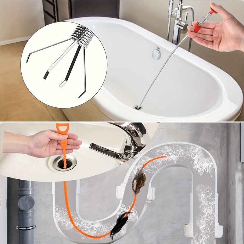Drain Hair Drain Clog Remover Cleaning Tool Pipe Snake Shower