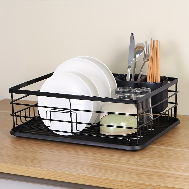 Dish Drying Rack With Mat For Both Kitchen Counter And Cupboard, Drying Rack  For Dishes, Dish Drainer, Spoon Fork And Knife Storage Rack, Tableware  Storage Holder, Kitchen Supplies - Temu