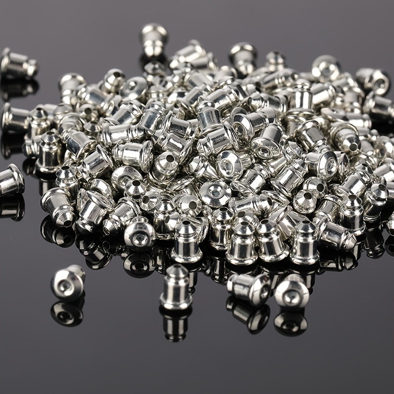 100Pcs Earring Backs Safety Bullet Clutch for DIY