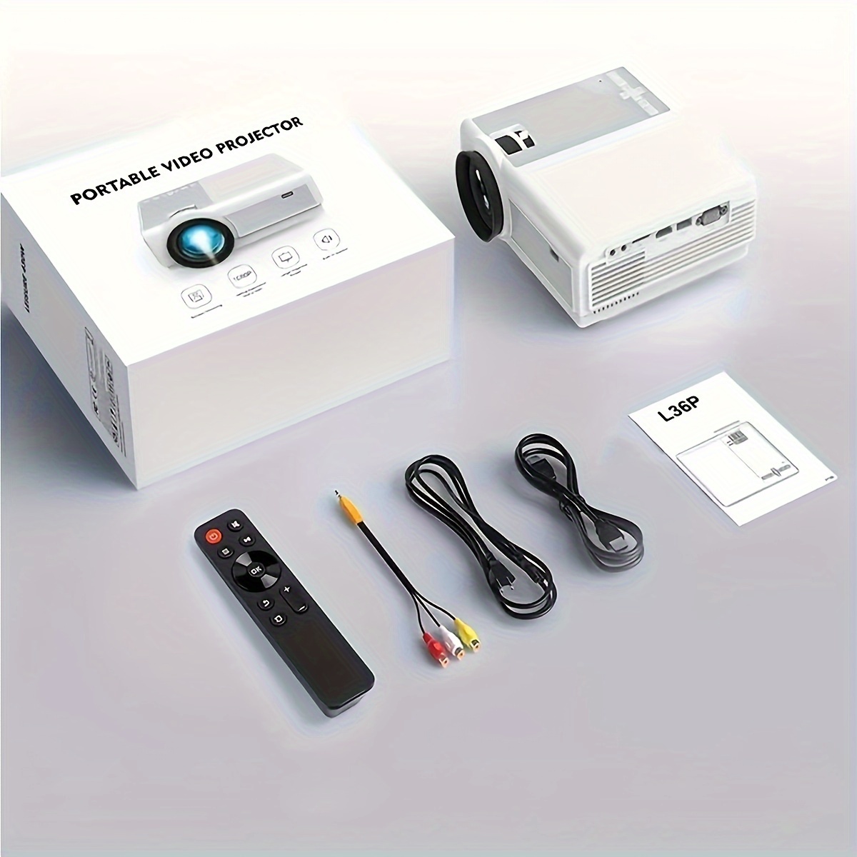 Proyector 1080P Nativo - WiFi Bluetooth Proyector Portátil, Mini Video  Proyector Cine en Casa, Proyector para Móvil iPhone/Android/HDMI/AV/USB :  : Electrónica