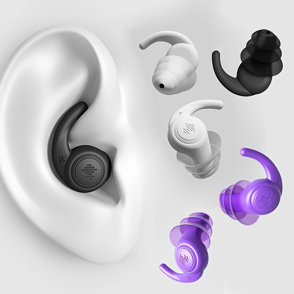 Comprar Tapones para los oídos de silicona reutilizables con cancelación de  ruido, tapones para los oídos para viajes, dormir y conciertos