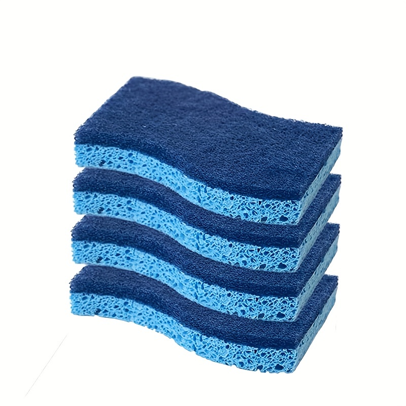 Kitchen Dishwashing Sponge, Individually Wrapped Sponge, Heavy Duty Non  Scratch Scouring Pad, Microfiber Cleaning Sponge Wipes Scrub Pads for  Cleaning