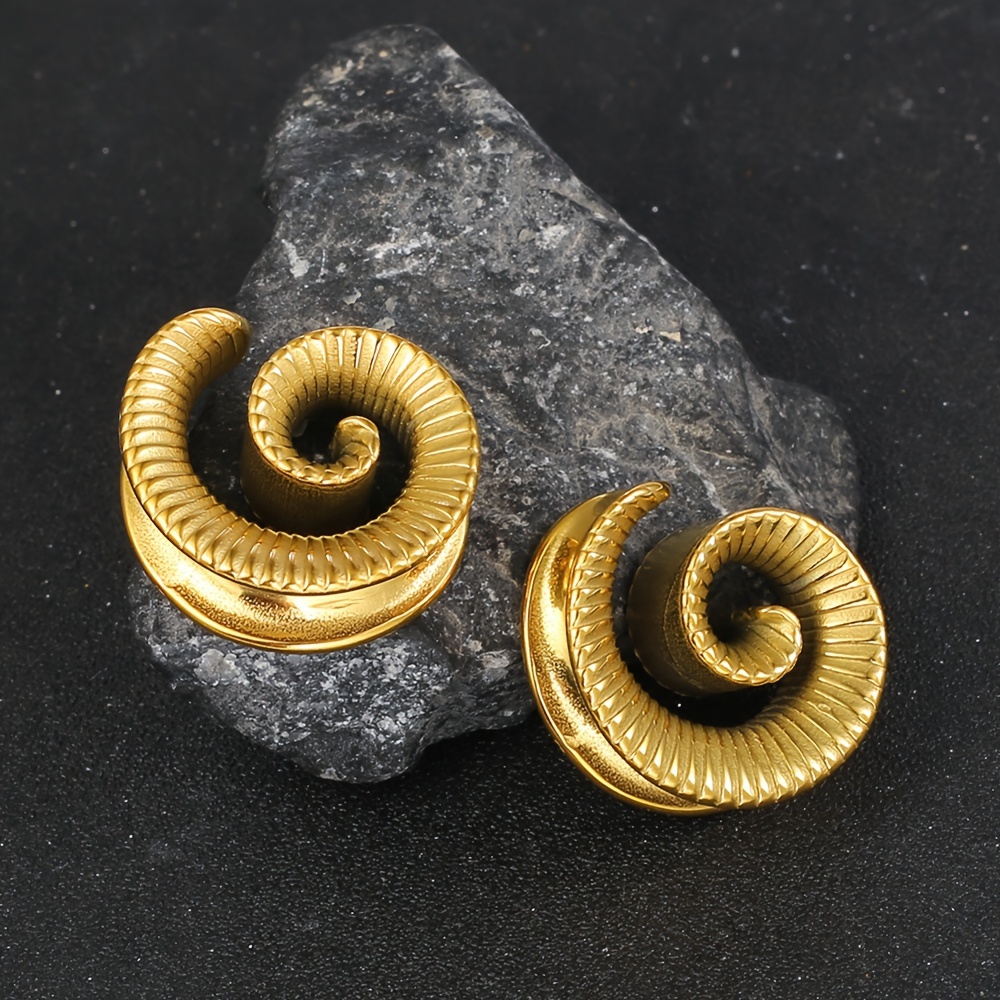 1x discount brass spiral, brass expander, stretcher, stretcher made of brass, tribal plugs, brass spirals, brass earweights, tribal spiral for stretching