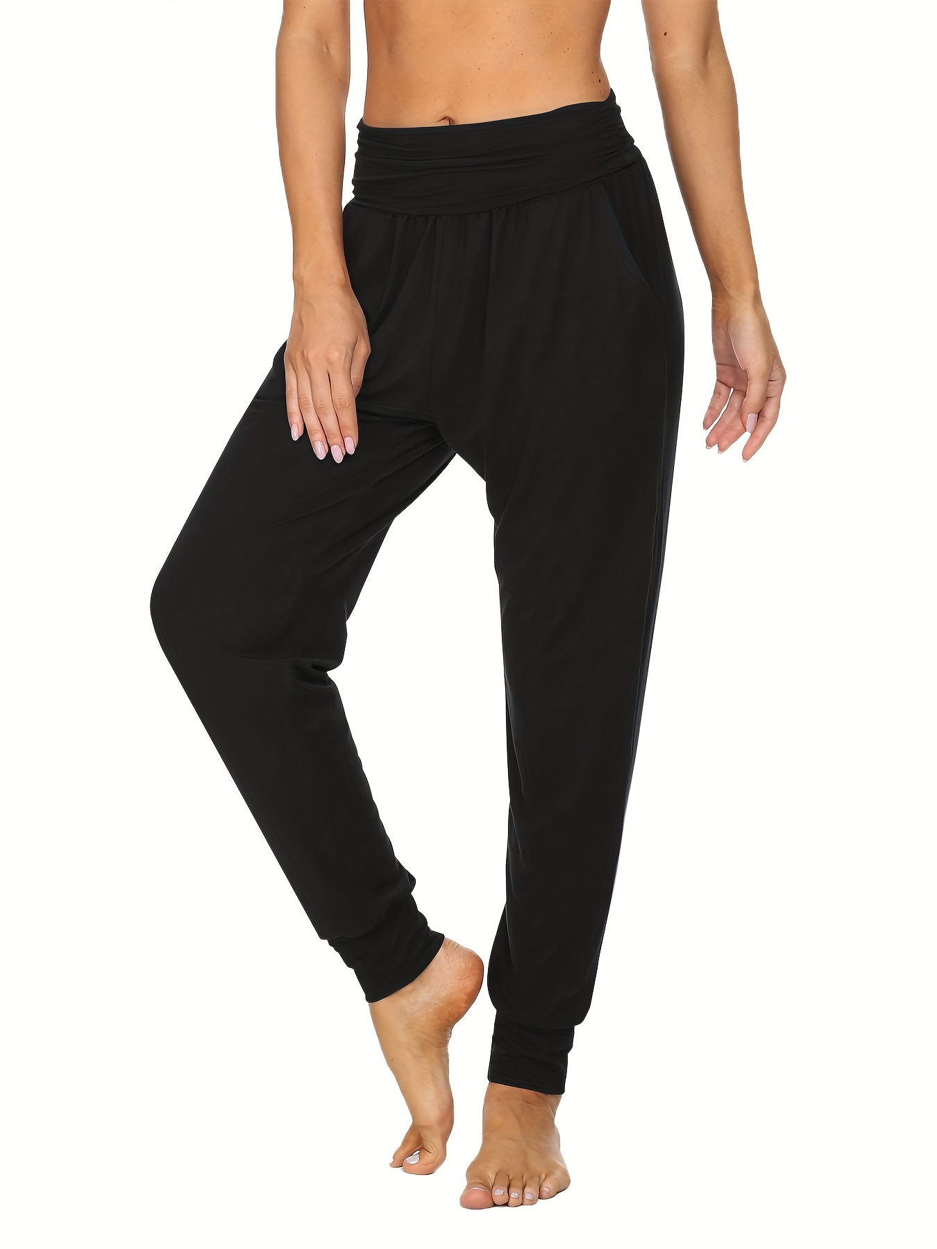 Solid High Waist Carrot Pants – Thewardrobes