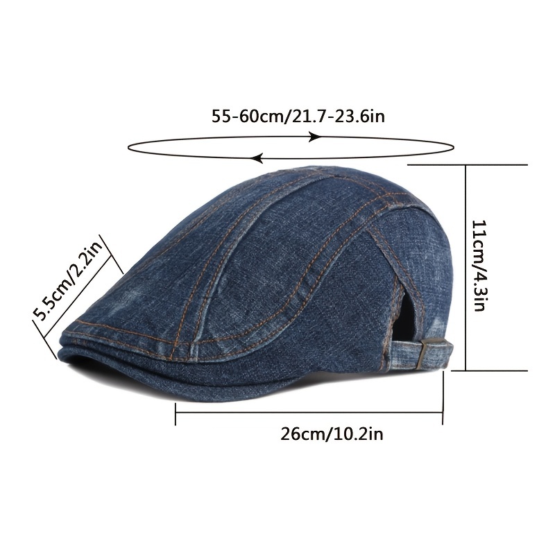 Men Ivy Flat Hat Solid Cotton Newsboy Gatsby Cap Golf Driving