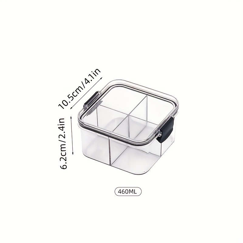 Food Storage Containers With Lids, Clear Airtight Square Food Storage Tank,  Multi-grid Moisture-proof Transparent Sealed Fresh-keeping Box, For Cereal,  Rice, Pasta, Spice, Tea, Nuts And Beans, Food Jars & Canisters, Home Kitchen