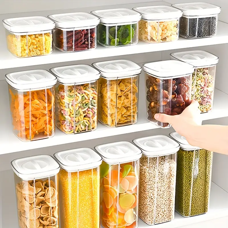Airtight Food Storage Containers With Lids, Acrylic Kitchen Pantry