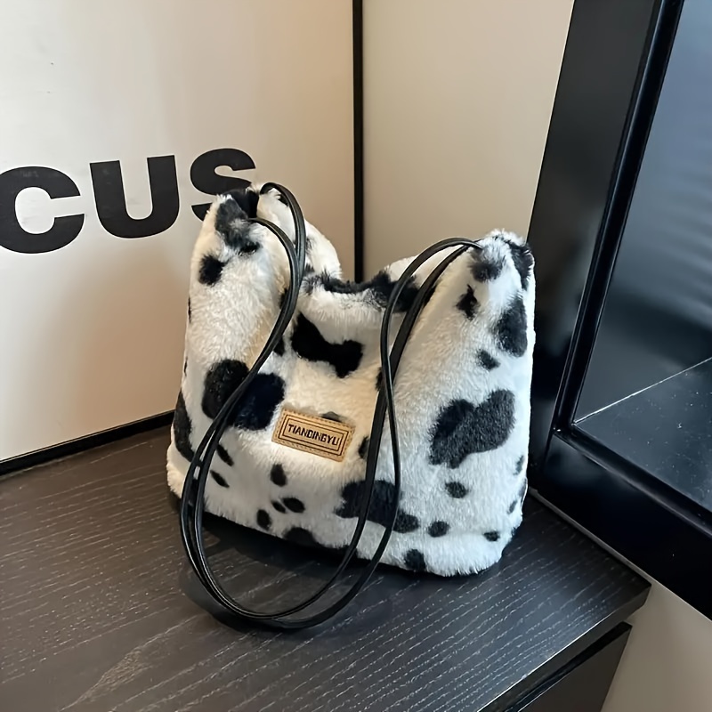 Fuzzy leopard online purse