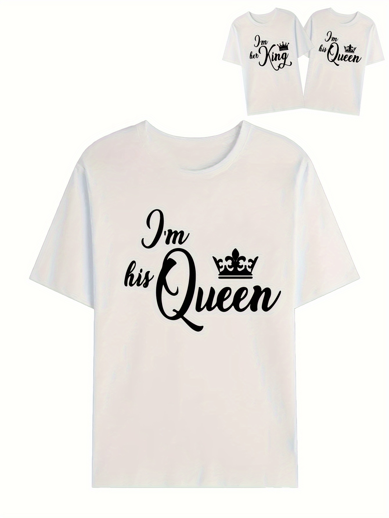 King queen shop t shirt white