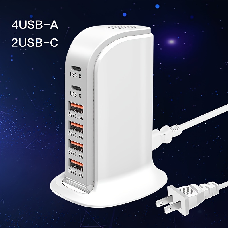 Chargeur USB multiple station de charge USB 6 ports - Temu Canada