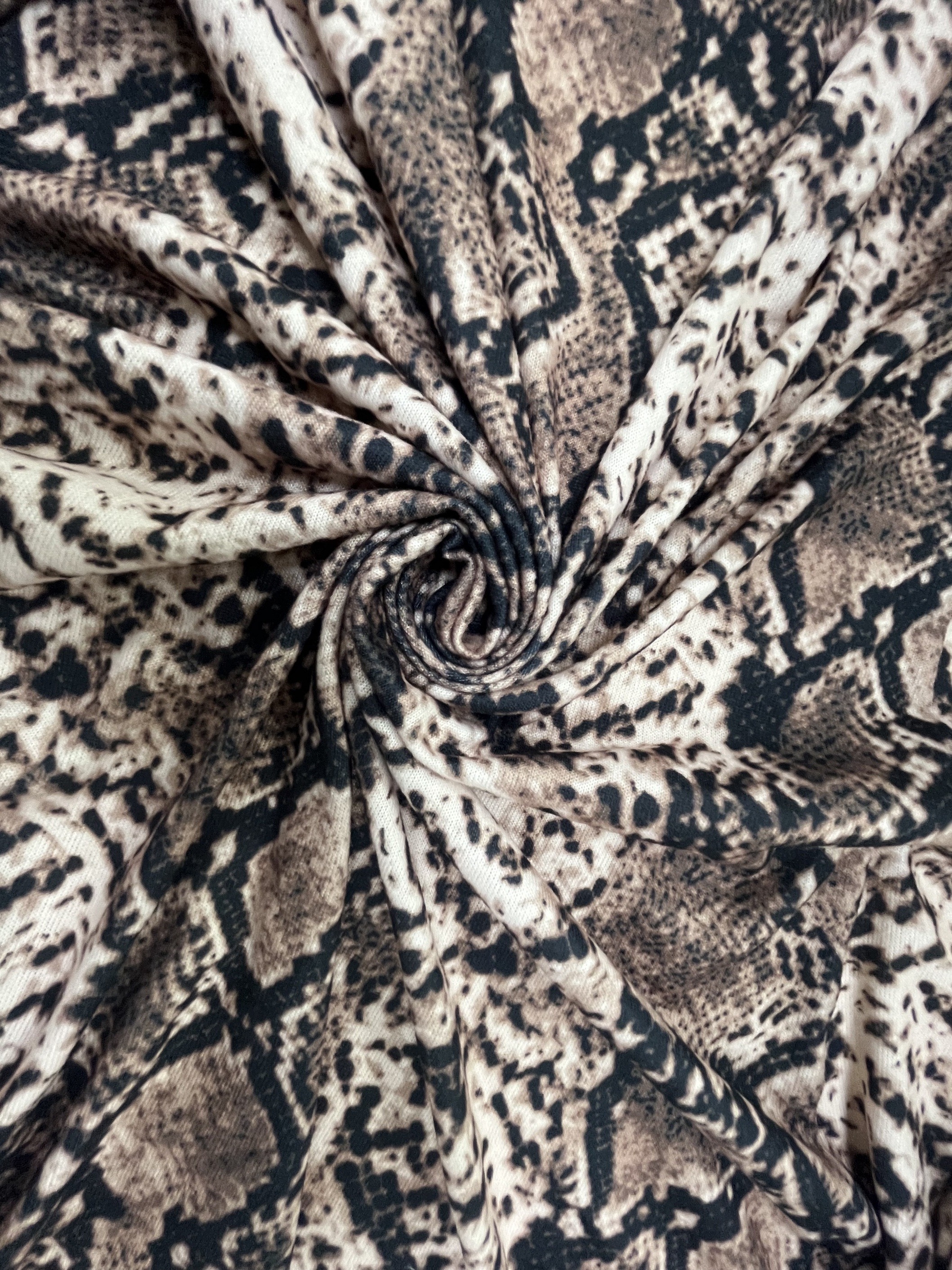 Snake Skin Print Long Sleeve Open Front Cardigan