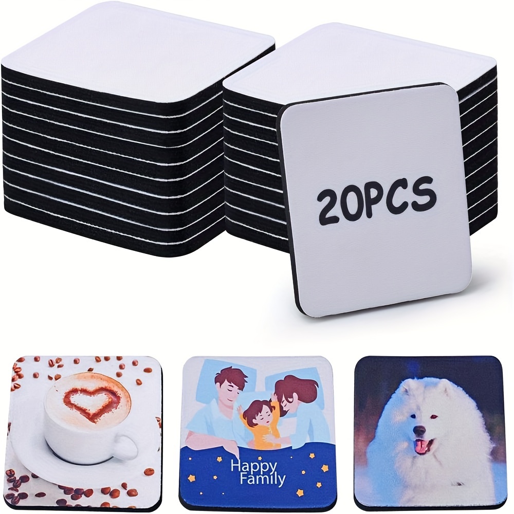 Sublimation Coasters Blanks Hexagon Shape, 30 Pieces 