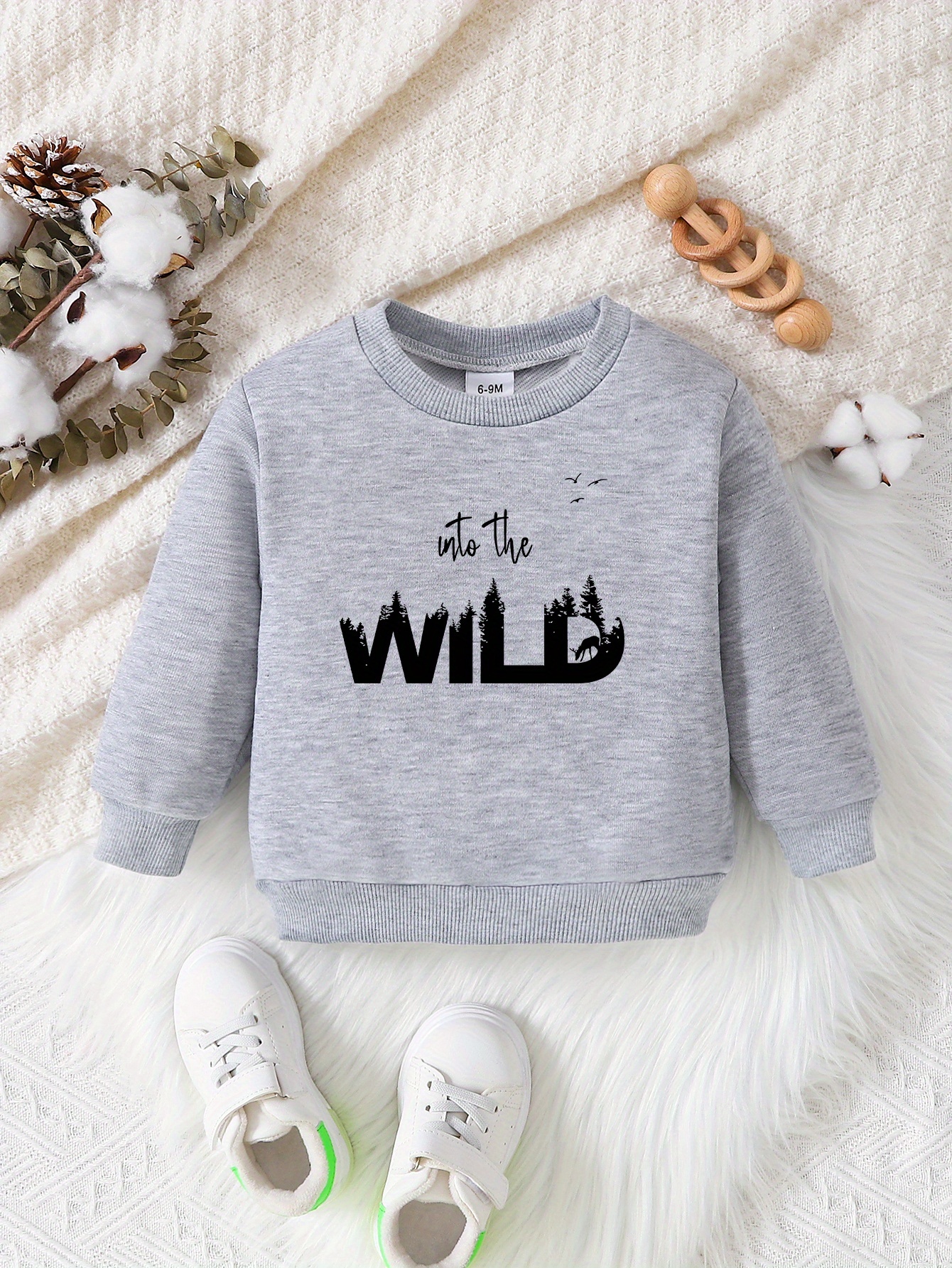 Newborn crew neck online sweatshirt