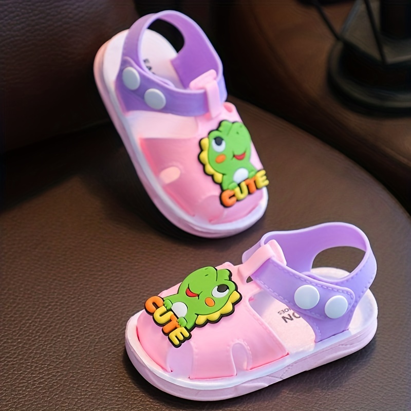 JIAGEYA Cartoon Dinosaur Charm Baby Sandals