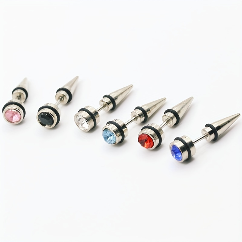 Bullet Shaped Men's Earrings, Classic Style