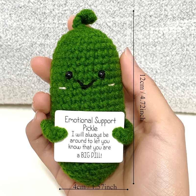 Buy Handmade Funny Positive Pickle Crochet Pickle Stuffed Crafts