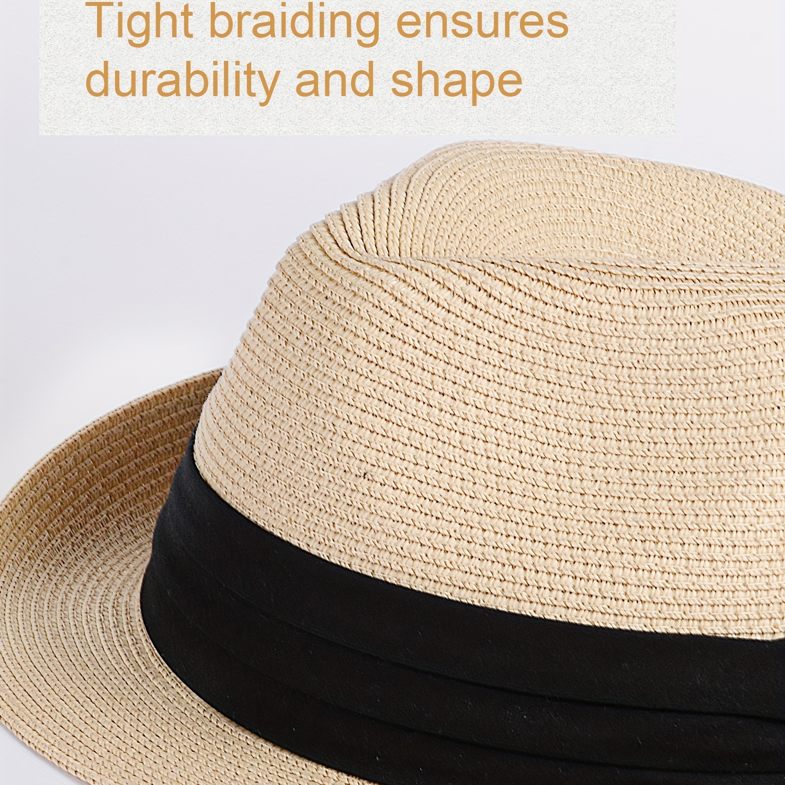Summer Hat Panama Straw Hat British Top Hat Mens Sunshade Beach Hat  Sunscreen Hat For Men And Women - Jewelry & Accessories - Temu