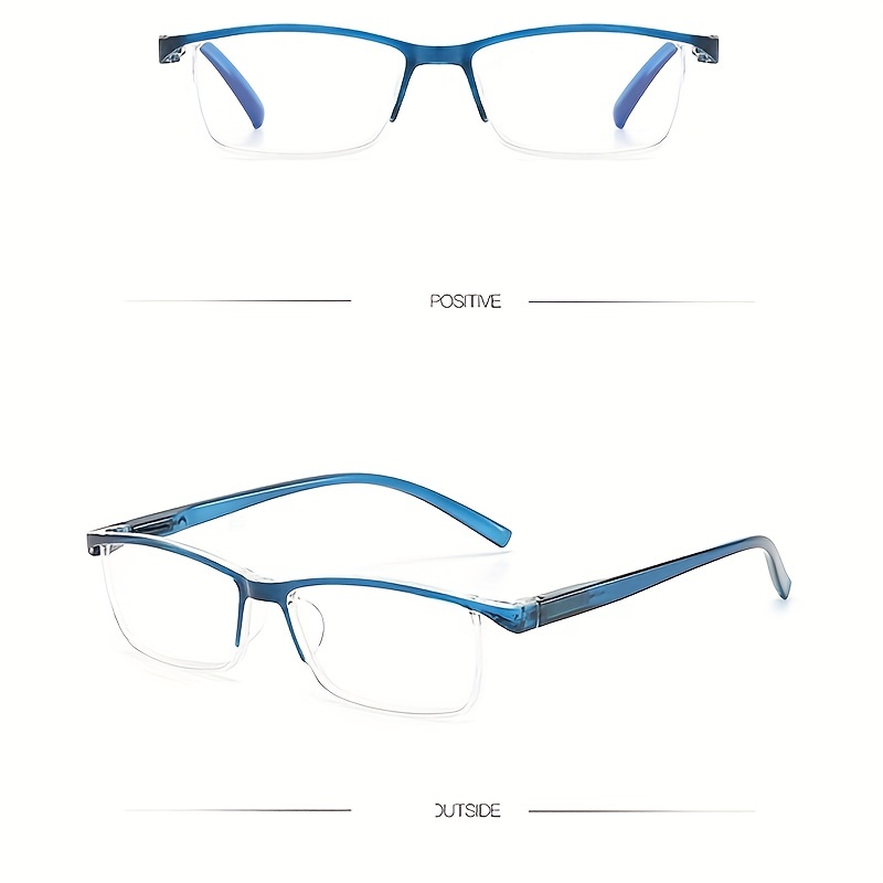 Men's Anti Light Square Frame Reading Glasses