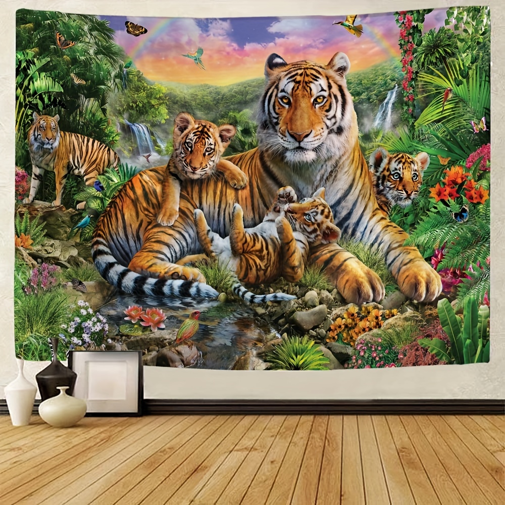 Forest Tapestry Polyester Tapestry Wall Hanging For Living - Temu