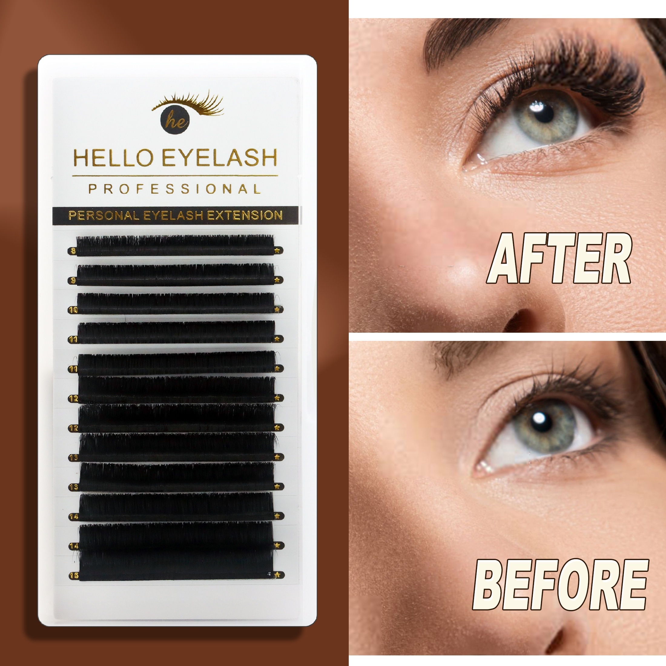 Volume Cashmere Silk Eyelash Extensions 0.03 C CC D DD Mixed Pack 8-15mm