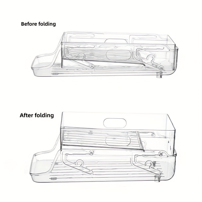 Foldable Soda Can Organizer For Refrigerator, 2-layer Automatic