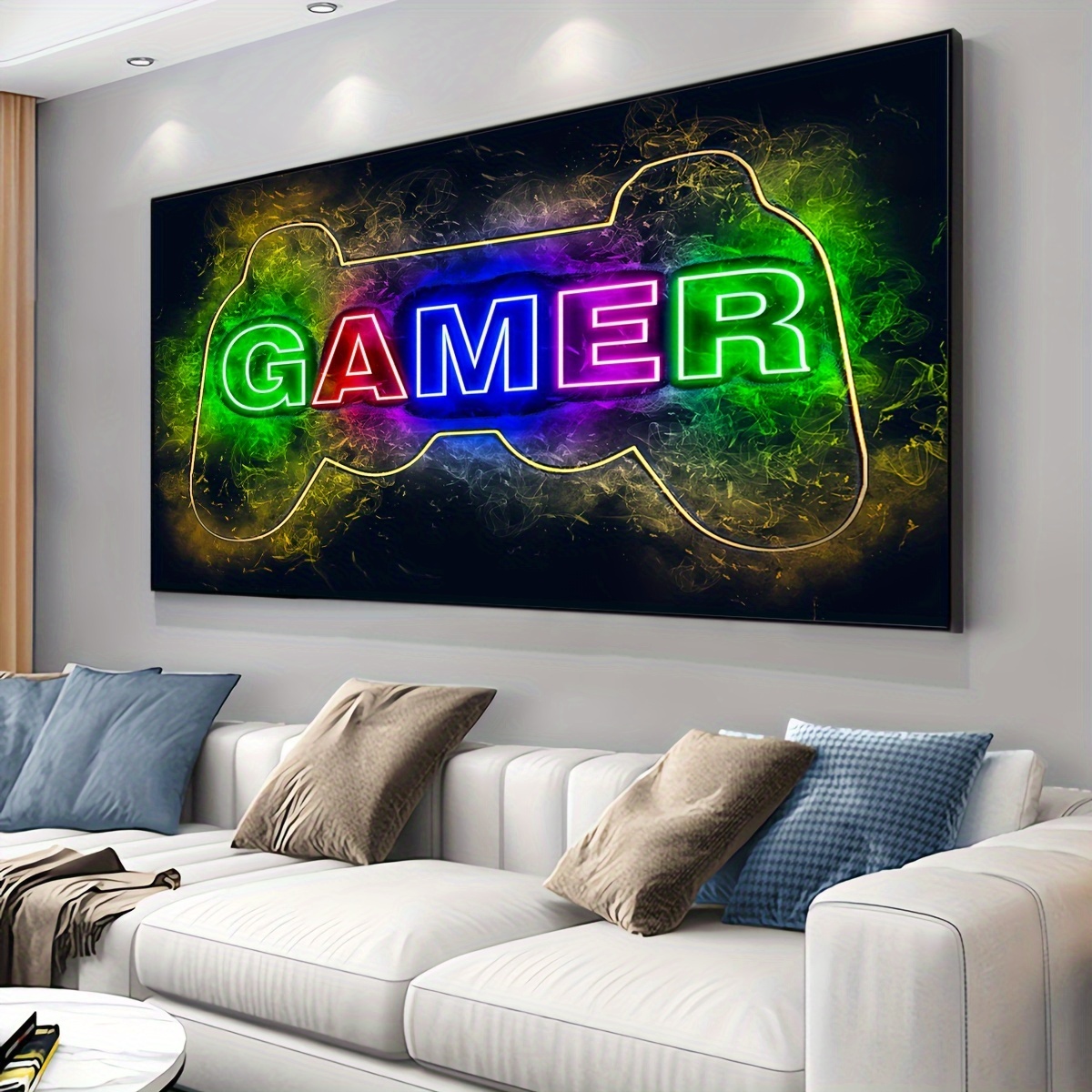 1pc Sin Marco Juego Gamer Arte Pared Cartel Lienzo - Temu Mexico