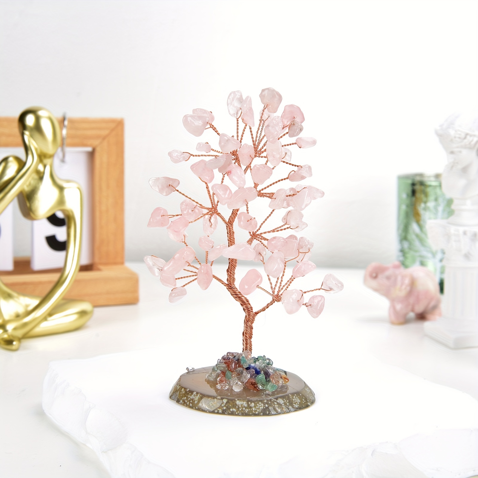 Chakra Tree of Life - Crystal Tree for Positive Energy, Feng Shui Tree,  Home Decor - 7 Chakra Tree, Wire Bonsai , Crystal Decor - Spiritual Gift