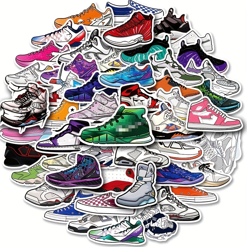  Basketball Shoe Stickers 50 PCS Cool Basketball Shoe