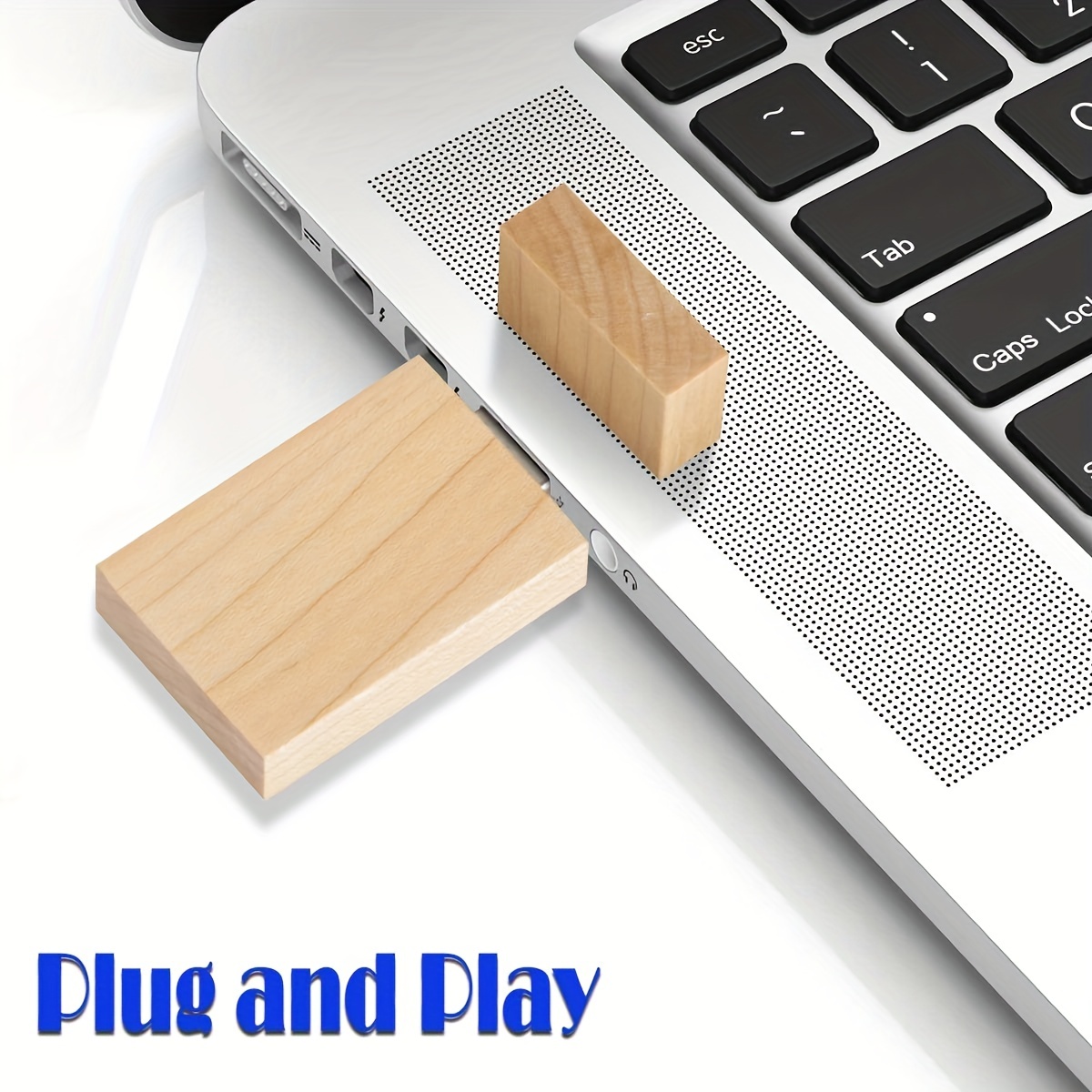 Usb3.0 Wooden Usb Stick Wooden Storage Large Capacity Usb - Temu