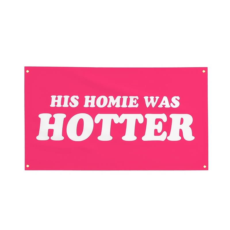 Homie Hotter Flag Funny Tapestry Men Cave Wall Teen - Temu