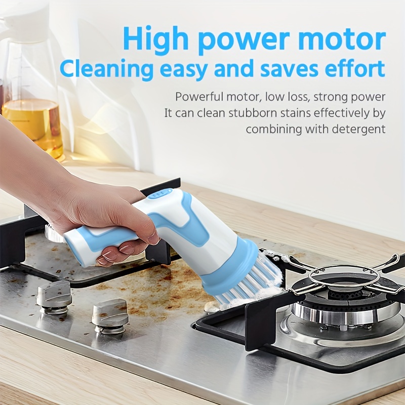 4 in 1 Sonic Scrubber Electric Spin Scrubber Cleaning Brush for Household  Scrubber Multifunctional Power Spin Scrubber 360 Cordless with 4 Heads for  Toilet Kitchen Bathroom 