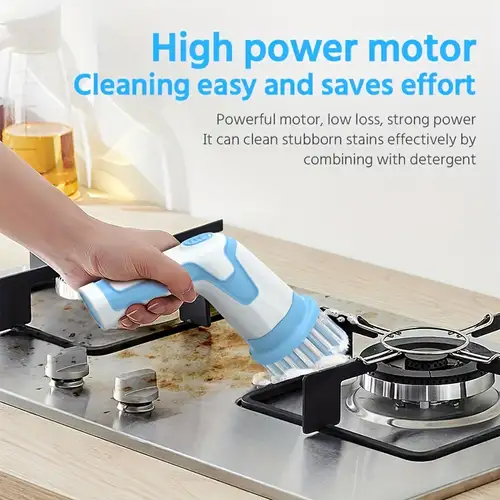 Electric Spin Scrubber Wireless Power Scrubber Cleaning Brush with 4 Brush  Heads for Bathroom Shower Bathtub Kitchen Stov - AliExpress